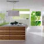 الجدار جدارية المطبخ الداخلية في الاسلوب البيئي