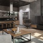 salon design cuisine 18 m2 loft