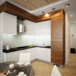 salon cuisine design 15 m² intérieur photo