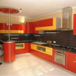 نسخة من الداخلية غير عادية للصورة المطبخ الأحمر