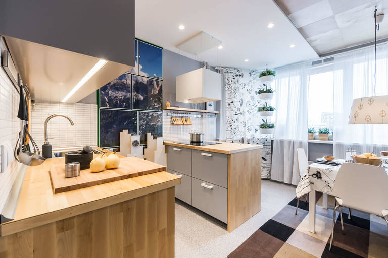 cuisine séjour 15 m² design