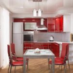 خيار ضوء نمط المطبخ الصورة الحمراء