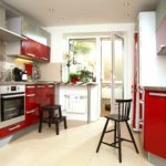 فكرة جميلة الداخلية صورة المطبخ الأحمر