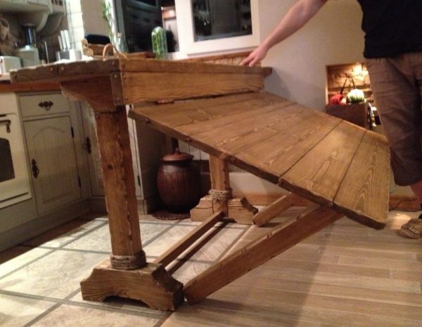 Transformateur de table en bois