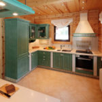 Intérieur de cuisine maison en bois