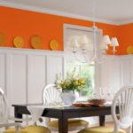 Décorer le haut des murs de la cuisine en orange