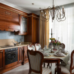 Klasik mutfak kahverengi mobilya