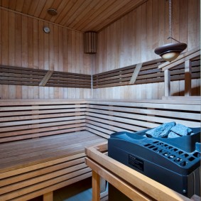 Buhar odasında elektrikli sauna ısıtıcı