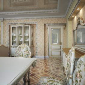 provence tarzı duvar kağıdı mutfak tasarım fikirleri